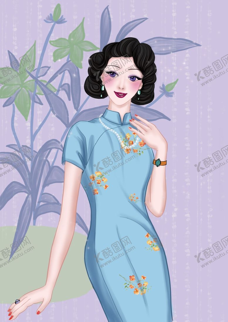 编号：72404604251800014295【酷图网】源文件下载-旗袍女子