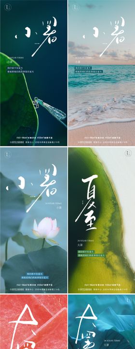 夏至小暑大暑节气海报