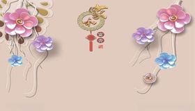 花藤玫瑰家和富贵背景墙