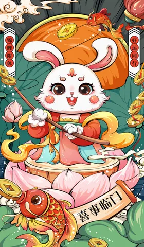 新年海报春节2023节日背景