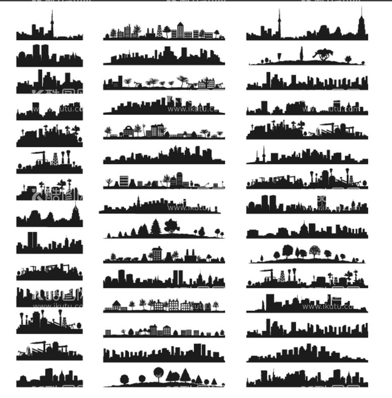 编号：23675009160144361230【酷图网】源文件下载-城市剪影矢量文件广告设计