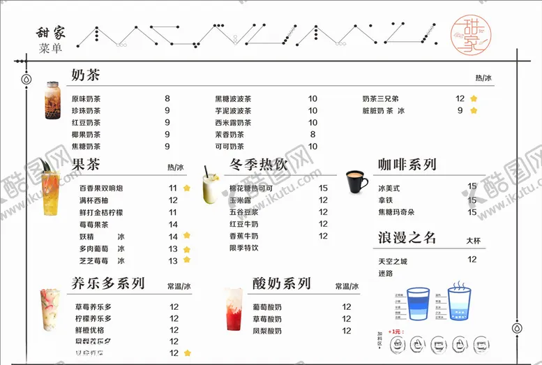 编号：26224306251643022485【酷图网】源文件下载-奶茶菜单
