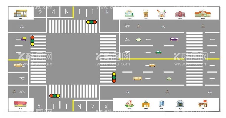 编号：69004211230814197444【酷图网】源文件下载-道路平面图