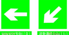 疏散通道方向