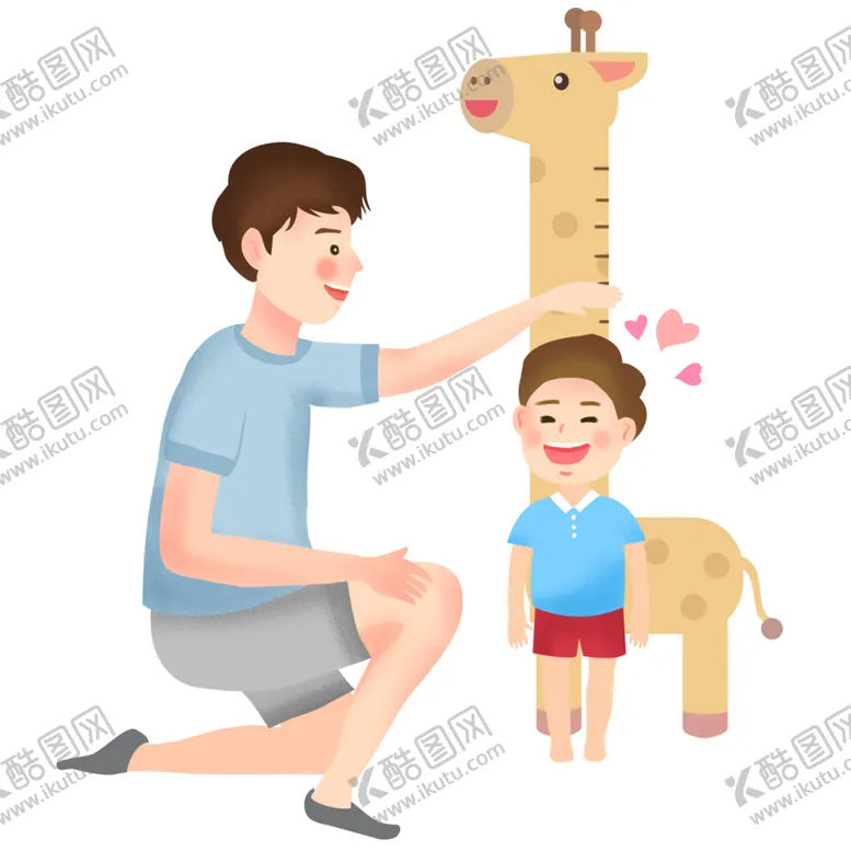 编号：38636506290725154419【酷图网】源文件下载-父亲节卡通亲子插画png素材