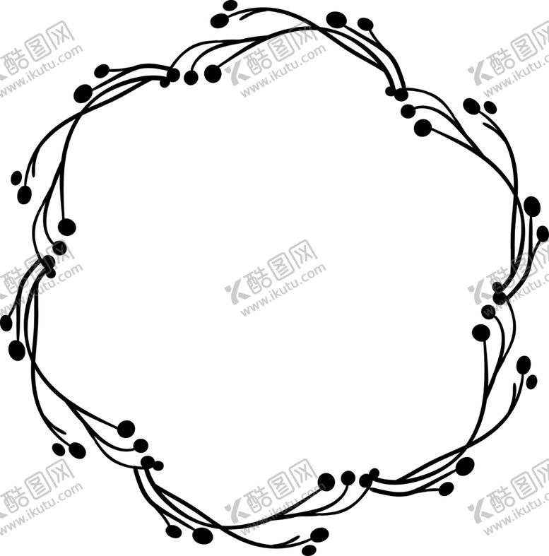 编号：57601010240125272818【酷图网】源文件下载-圆形花环