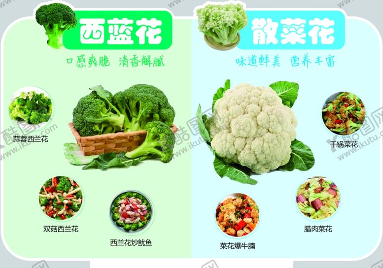 编号：71403802221212049945【酷图网】源文件下载-菜花对比