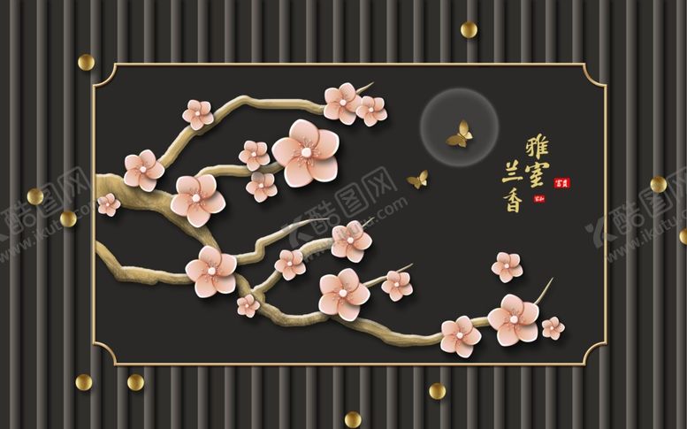 编号：40874909190701509786【酷图网】源文件下载-新中式背景墙