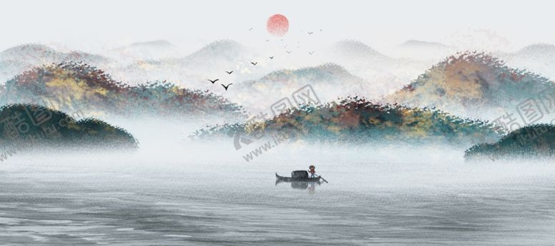 编号：71035205190711531273【酷图网】源文件下载-水墨山水
