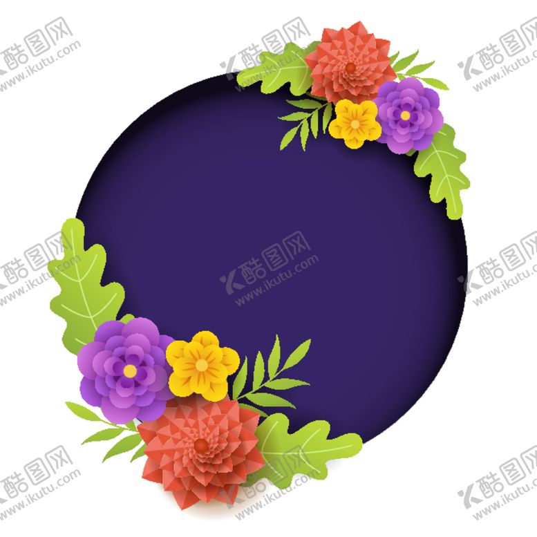 编号：17241312221844494938【酷图网】源文件下载-纸质花朵背景 