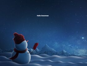 冬季雪人背景图