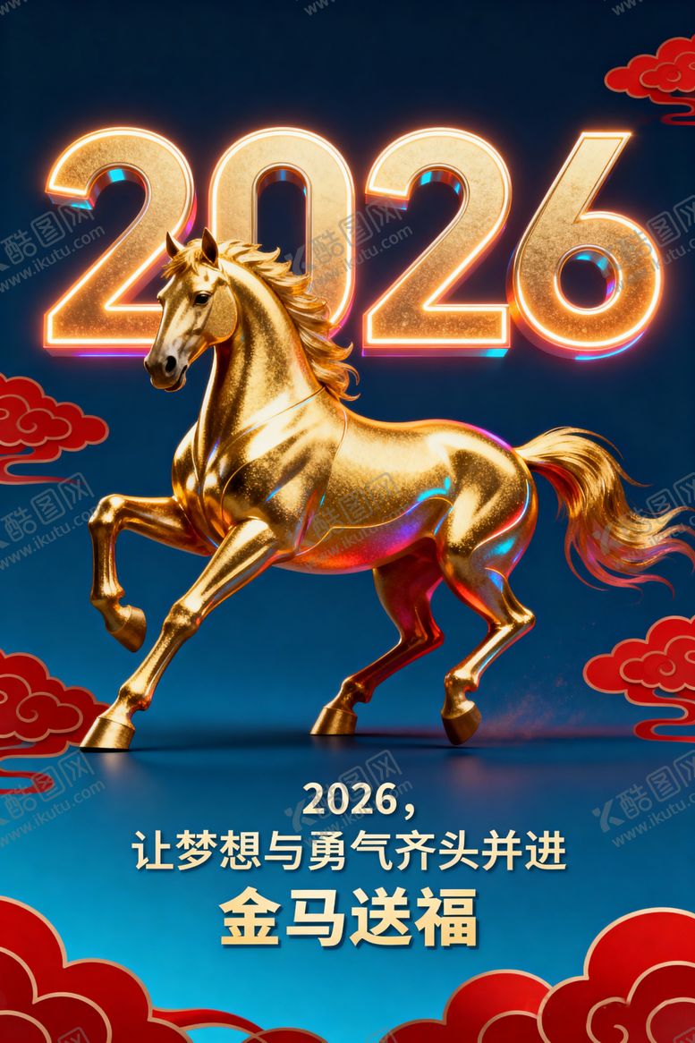 编号：26454904032003319441【酷图网】源文件下载-马年海报