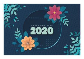 2020圣诞新年素材生日字体