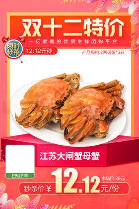 江苏大闸蟹2两母蟹双十一推广图