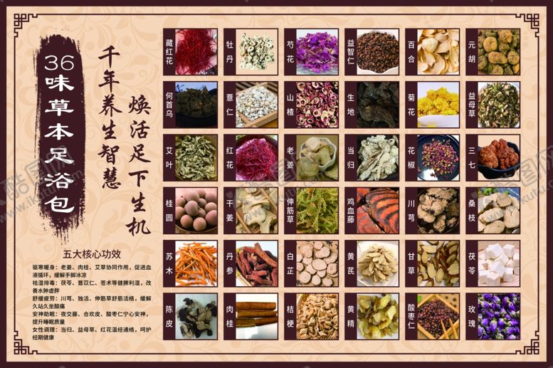 编号：32627112221636262704【酷图网】源文件下载-草本足浴包草药中药