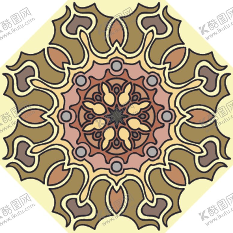 编号：11463009240506117976【酷图网】源文件下载-古典少数民族花纹底纹矢量