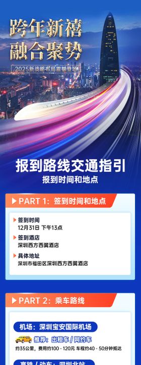 课程会议流程交通指引长图海报