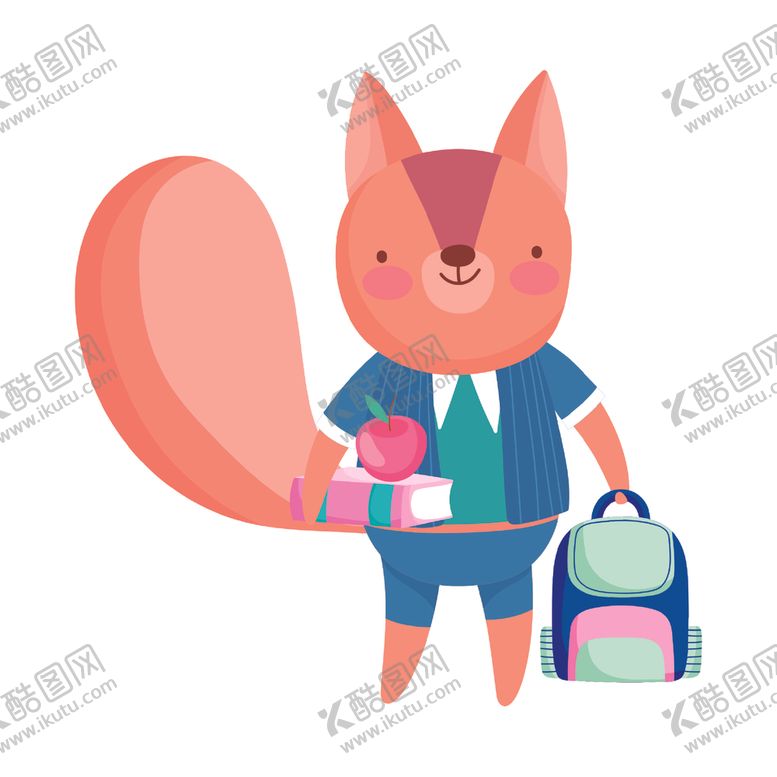 编号：89966005060730339268【酷图网】源文件下载-手绘动物开学