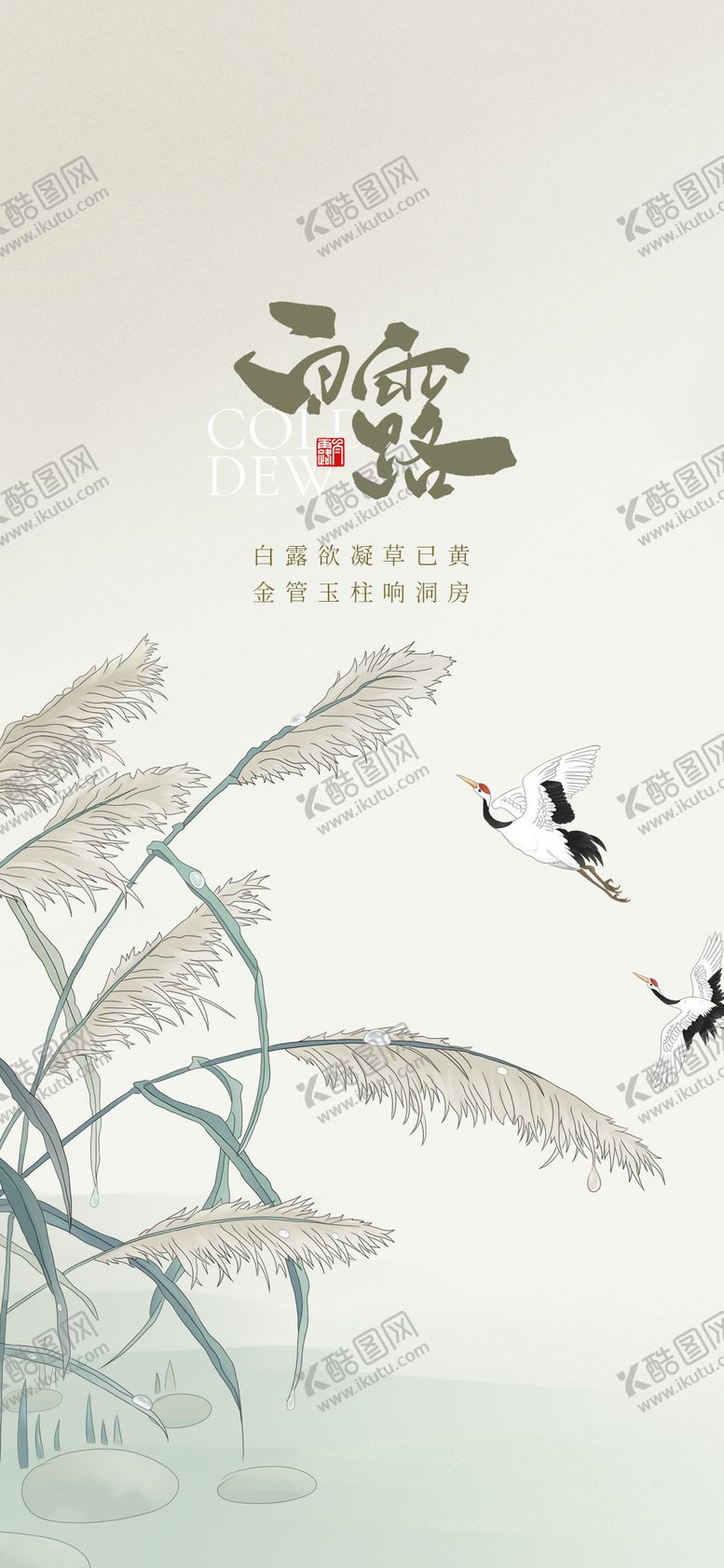 编号：99519811220341452911【酷图网】源文件下载-地产白露节气海报