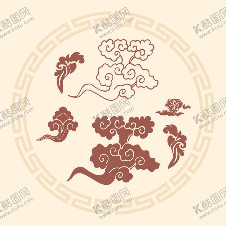 编号：56410512060945093506【酷图网】源文件下载-中国古典祥云云纹图片