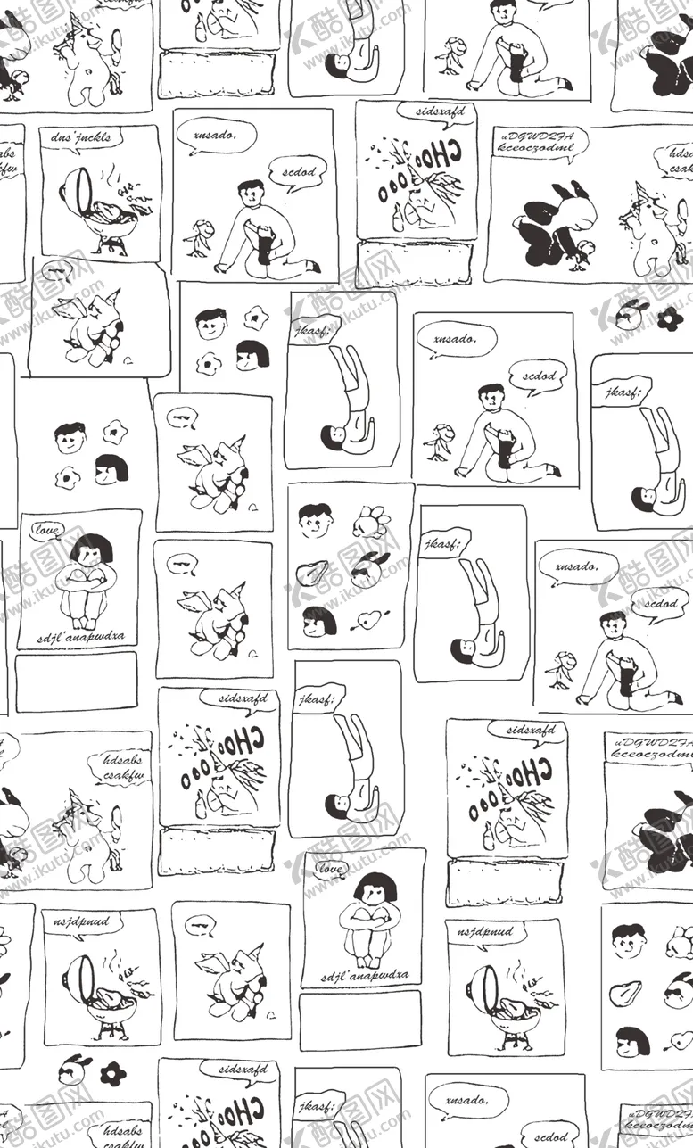 编号：86064801261729175142【酷图网】源文件下载-字母娃娃 卡通 漫画