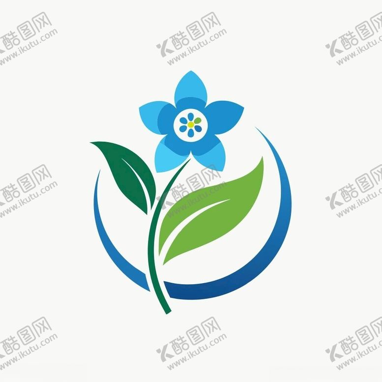 编号：18281201170230421355【酷图网】源文件下载-以勿忘我为创意的简洁logo