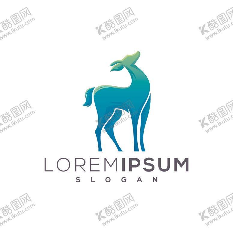 编号：23577609240943354928【酷图网】源文件下载-鹿头标志