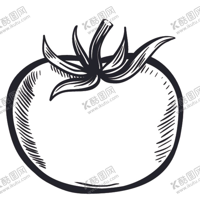 编号：78873410291734406997【酷图网】源文件下载-简笔画蔬菜食物