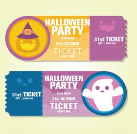万圣节派对入场券设计