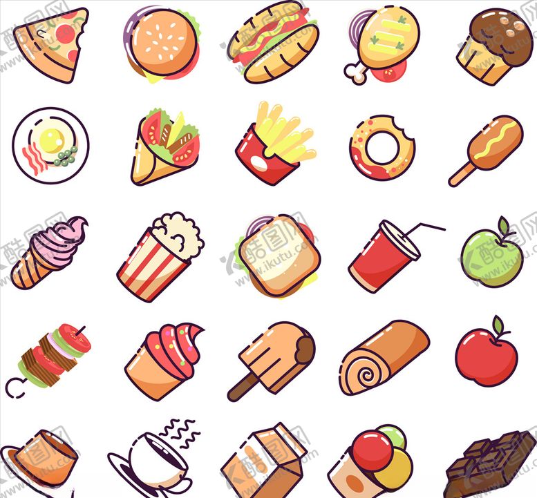 编号：99986909291619269555【酷图网】源文件下载-西餐咖啡矢量图片