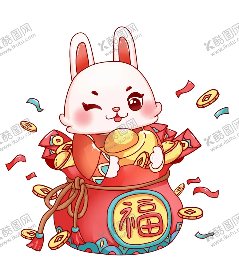 编号：19365210051235047109【酷图网】源文件下载-兔年财源广进