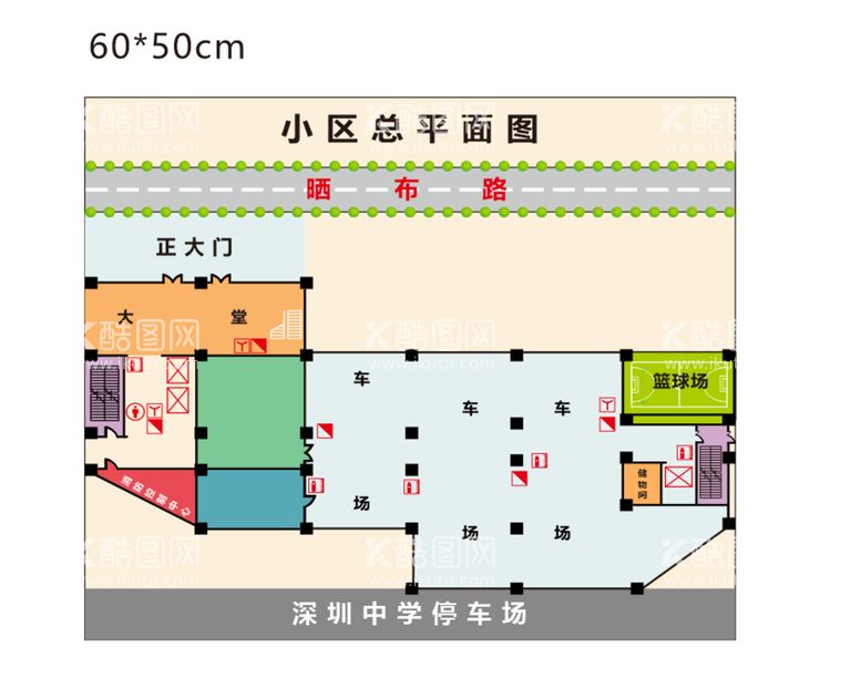 编号：89632911120848512574【酷图网】源文件下载-小区平面图