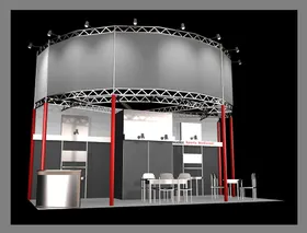 3D模型效果展位设计图展厅设计