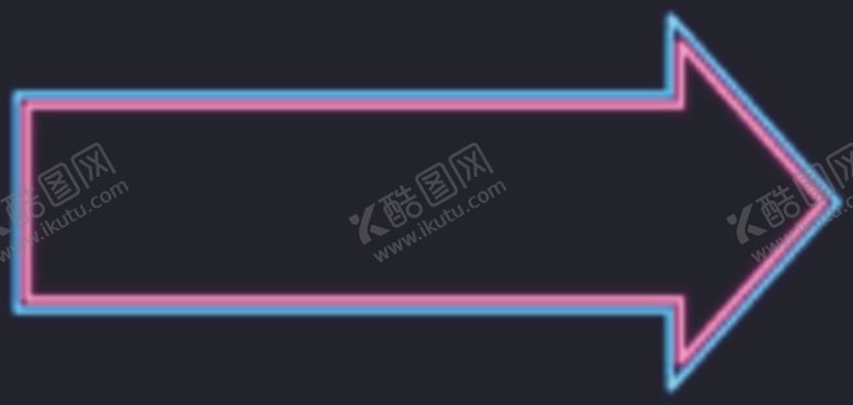 编号：19533109230443067086【酷图网】源文件下载-霓虹灯箭头