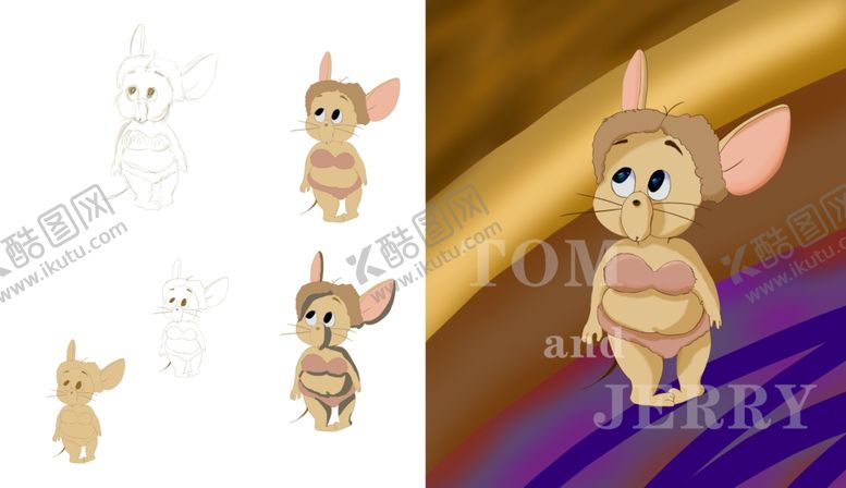 编号：76064110310833313706【酷图网】源文件下载-猫和老鼠泳装杰瑞