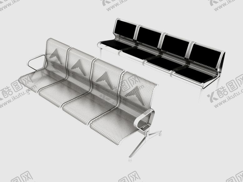 编号：73094201132146404863【酷图网】源文件下载-公共等候椅3d模型