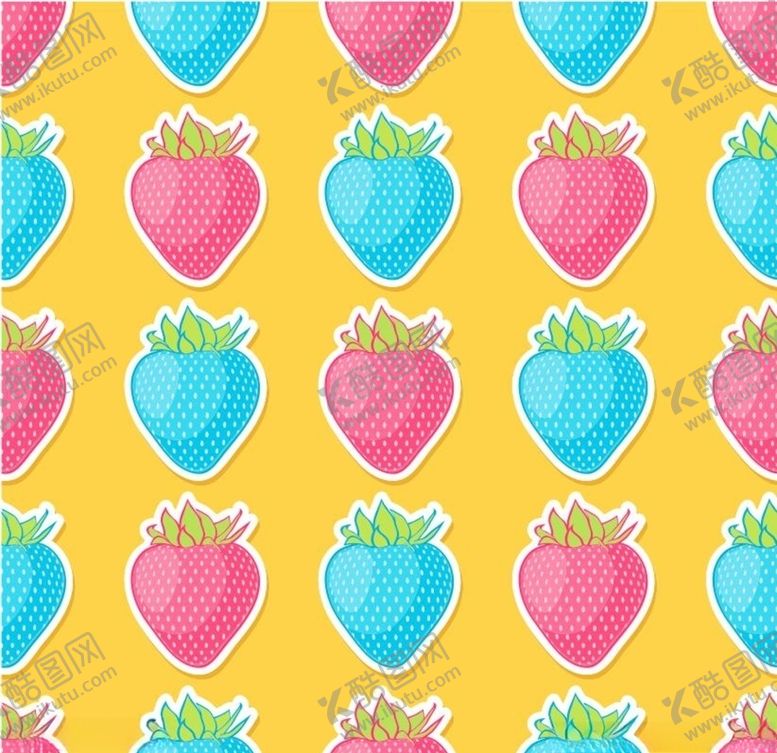 编号：70832610120209078276【酷图网】源文件下载-草莓无缝背景