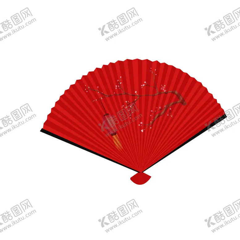 编号：71989506281620114301【酷图网】源文件下载-扇子古风水墨水彩意境合成素材