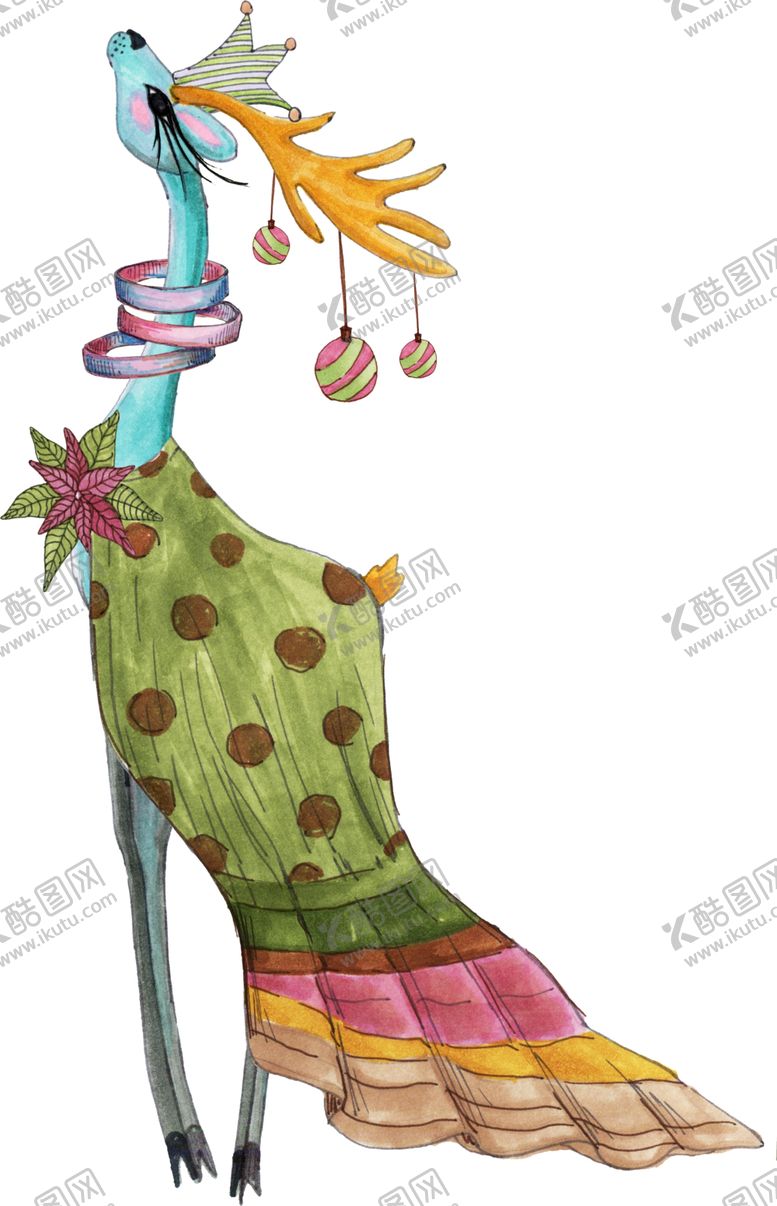 编号：79795401170155313727【酷图网】源文件下载-圣诞节时尚鹿