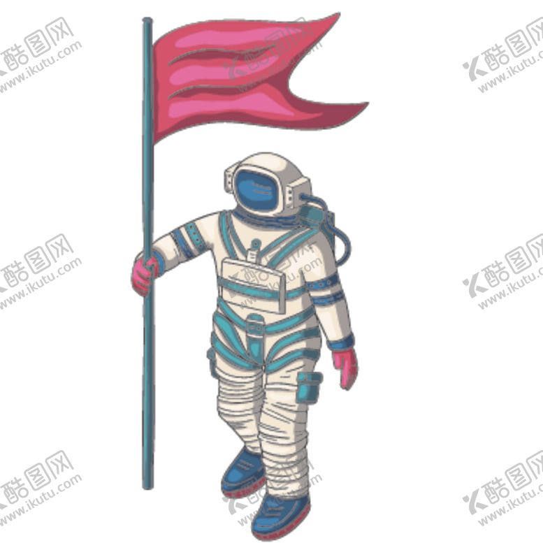 编号：68174106290313354223【酷图网】源文件下载-宇航员卡通插画