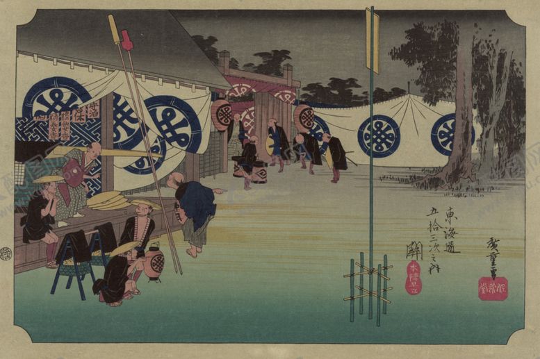 编号：66971505161318444610【酷图网】源文件下载-日本街景风景浮世绘