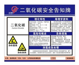 二氧化碳制度告知牌安全牌