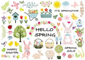 春日元素插画集合