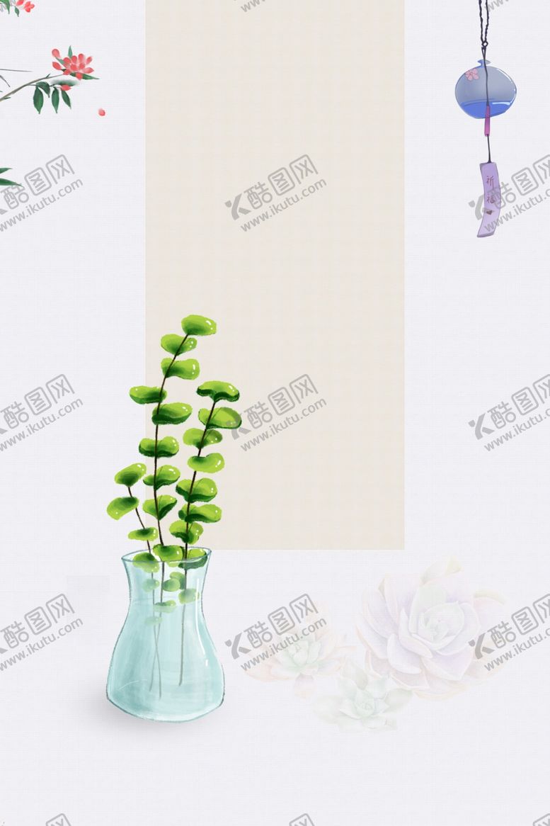 编号：14954404271301009573【酷图网】源文件下载-森系植物清新背景