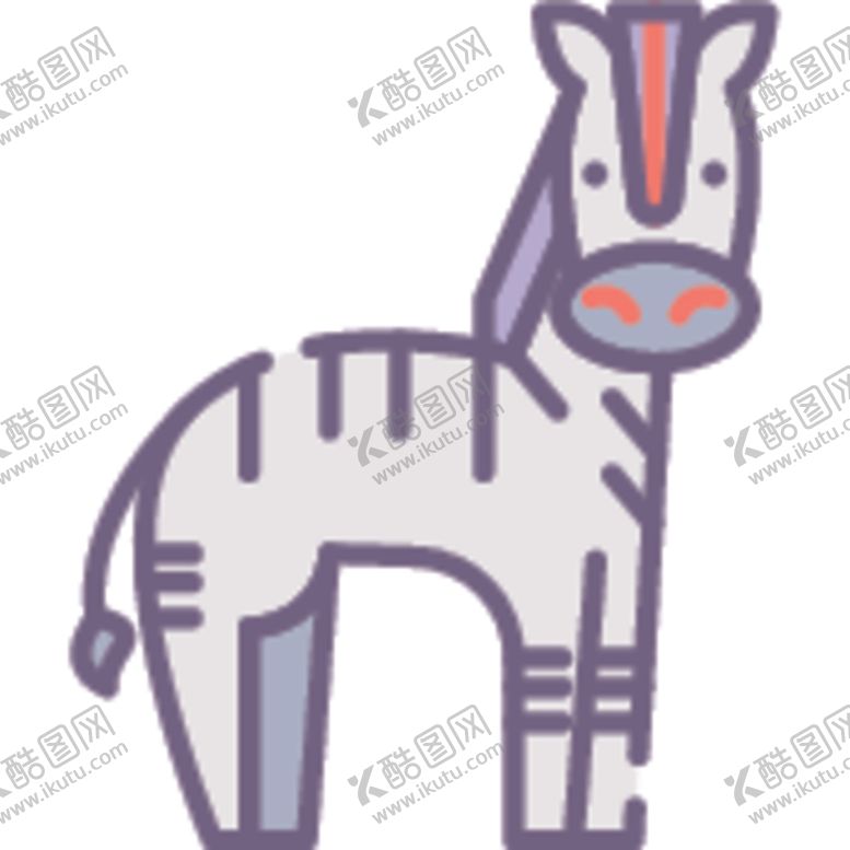 编号：63562505160052458601【酷图网】源文件下载-动物斑马简笔画