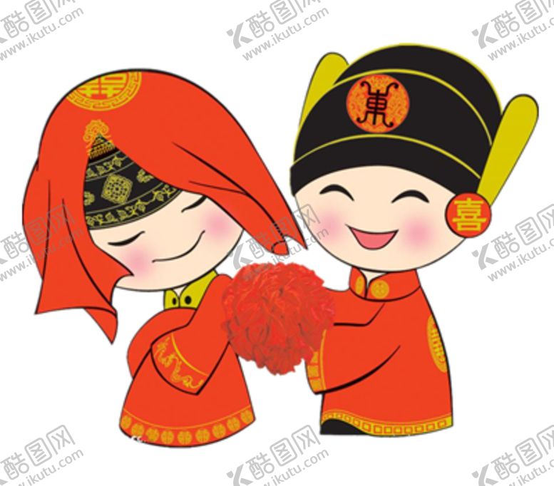 编号：57242704181606114720【酷图网】源文件下载-卡通新郎新娘PNG免扣素材