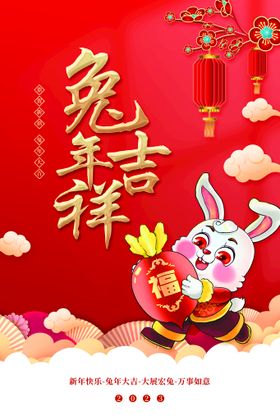 兔年海报图片元旦大三十东方