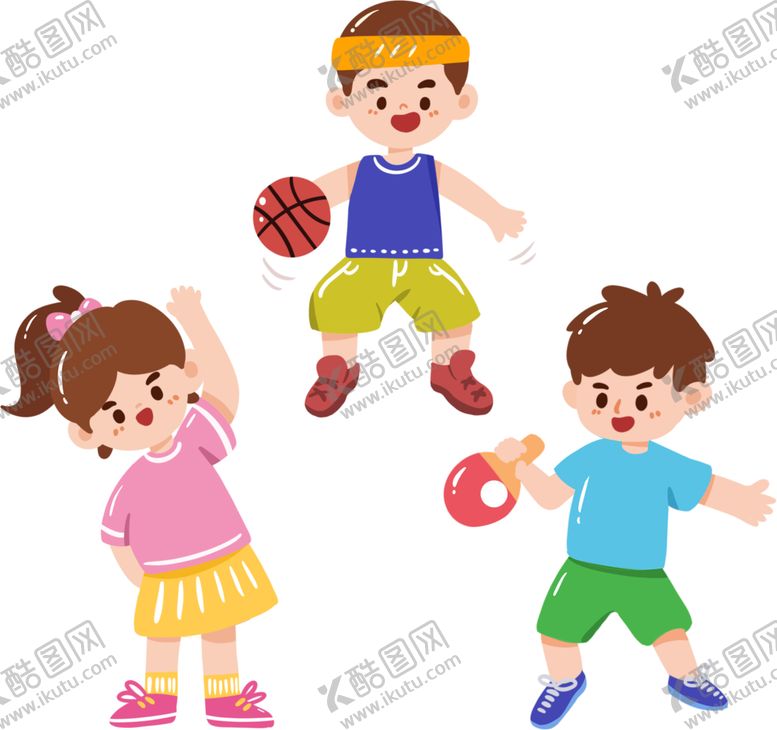 编号：29431802150621101959【酷图网】源文件下载-体育健身全民健身插画社区免扣
