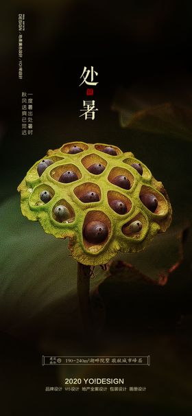 房地产处暑节气海报
