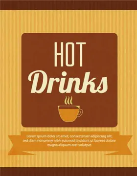 咖啡色海报模板背景设计